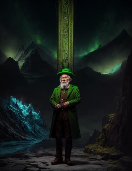 00423-53870441-((best quality)), ((masterpiece)), ((realistic)), (detailed), male Leprechaun, mischievous, solitary,old men wearing green coats.png